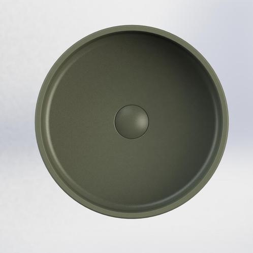 Opbouw Waskom Arcqua Case Rond 40 cm Mat Groen, Doe-het-zelf en Bouw, Sanitair, Overige typen, Nieuw, Ophalen of Verzenden