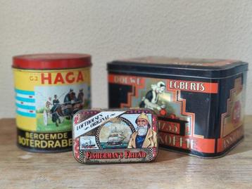 Themacollectie - 7 Rare Vintage Metal Boxes, oa D.E, beschikbaar voor biedingen