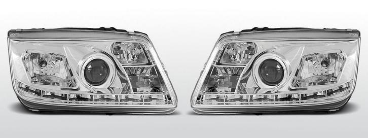 Koplampen LED DRL | Volkswagen Bora 1998-2005 | chroom, Auto-onderdelen, Verlichting, Nieuw, Volkswagen, Verzenden