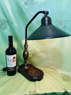 Bureau / Notaris lamp - Lamp - Brons, Hout, Antiquités & Art, Curiosités & Brocante