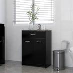 vidaXL Badkamerkast 60x33x80 cm bewerkt hout zwart, Verzenden, Nieuw