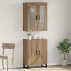 vidaXL Highboard artisanaal eikenkleurig Twee-delige set, Huis en Inrichting, Verzenden, Nieuw