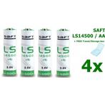 SAFT LS14500 / AA Lithium batterij 3.6V 4x (AA formaat), Verzenden