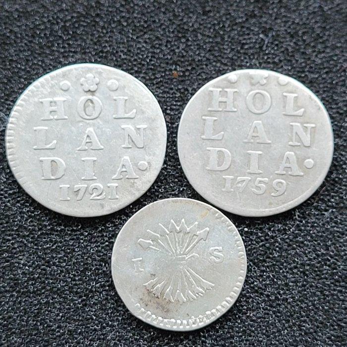 Nederland, Provinciale munten 1 en 2 Stuivers 1628/1791, 7, Postzegels en Munten, Munten | Nederland