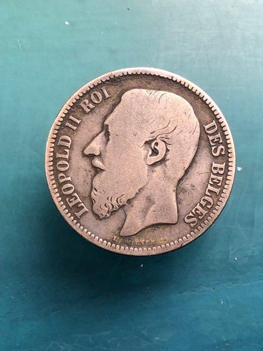 België. Leopold II. Lot de 4 Monnaies Belges en argent, Timbres & Monnaies, Monnaies | Pays-Bas