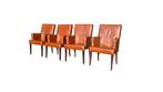 Four high end sheepskin leather chairs - Eetkamerstoel (4) -