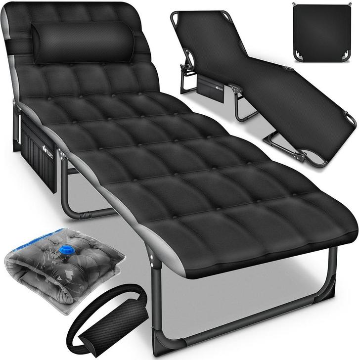 Veldbed - 1 Persoons - Kampeerbed - Stretcher - Zwart - Till, Huis en Inrichting, Woonaccessoires | Overige, Verzenden