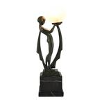 Limousin - Lamp - Metaal, Marmer, Glas - Art Deco danseres