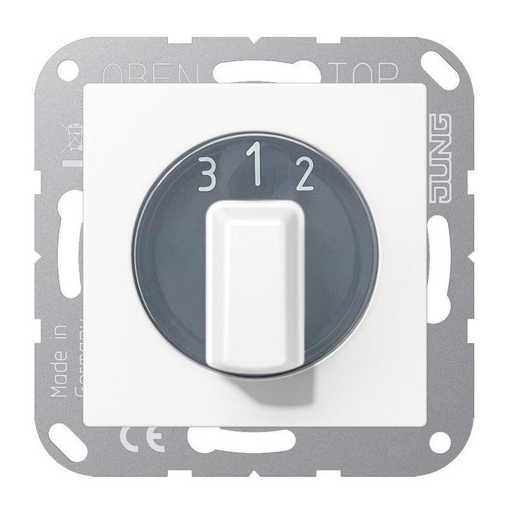 Jung AS500 Drie Positie Enkelpolige Schakelaar Matte Wit -, Doe-het-zelf en Bouw, Elektriciteit en Kabels, Verzenden