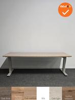 Refurbished - HonMove zit-sta bureau - zilvergrijs onderstel, Werkplek, Ophalen of Verzenden, Gebruikt, Bureau