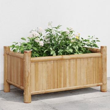 vidaXL Plantenbak 50x30x25 cm bamboe, Verzenden