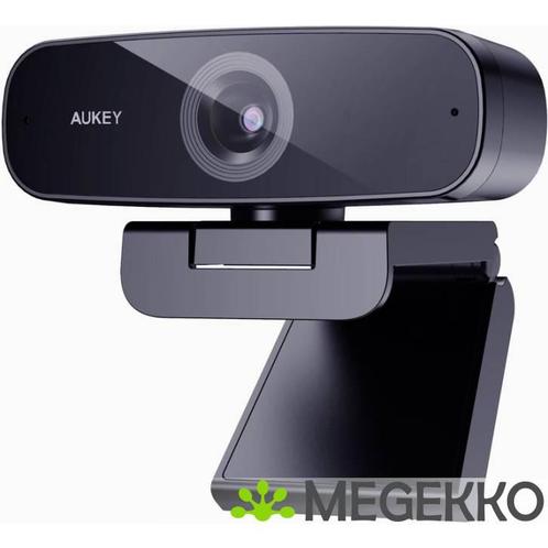 AUKEY Impression webcam 2 MP 1920 x 1080 Pixels USB Zwart, Computers en Software, Webcams, Nieuw, Verzenden