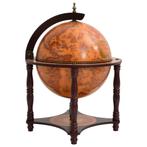 vidaXL Support à vin bar forme globe Marron Bois, Huis en Inrichting, Woonaccessoires | Wijnrekken, Verzenden