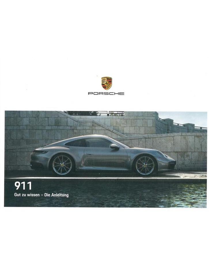 2020 PORSCHE 911 CARRERA INSTRUCTIEBOEKJE DUITS, Autos : Divers, Modes d'emploi & Notices d'utilisation