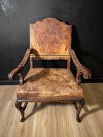Fauteuil - Hout, Leder