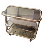Morex - Table dappoint - Lucite, Métal, Verre - Chariot de