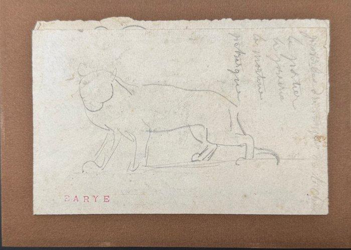 Antoine Louis Barye (1796-1875) - Studio di felino stante, Antiquités & Art, Art | Peinture | Classique