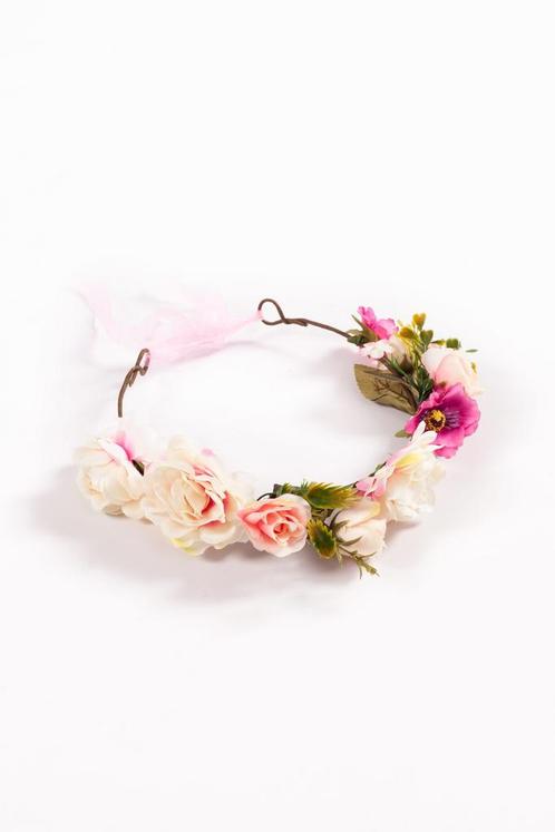 Rozenkrans Roze Wit Bloemenkrans Bloemen Haarband Bruidsmeis, Vêtements | Femmes, Costumes de carnaval & Vêtements de fête, Enlèvement ou Envoi