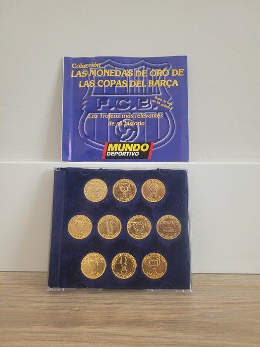 FC Barcelona - De gouden munten van de Copas van Barça., Verzamelen, Overige Verzamelen