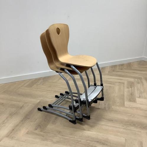 Tweedehands schoolstoel / leerlingstoel met voetenplank, VS, Huis en Inrichting, Stoelen, Gebruikt, Eén, Hout