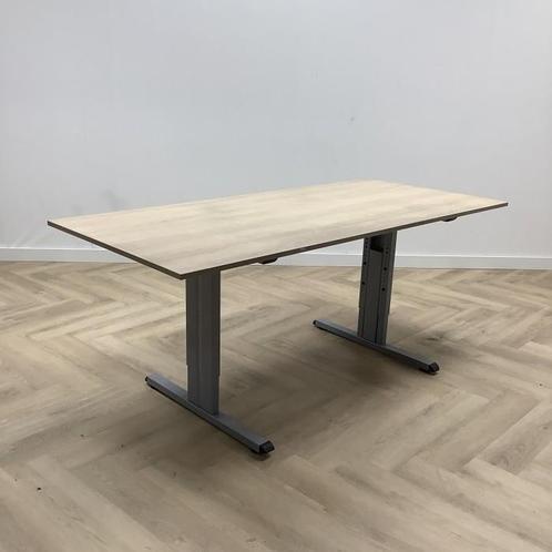 Tweedehands  bureau 180x80 cm, midden eiken -  grijs, Huis en Inrichting, Bureaus, Bureau, Gebruikt