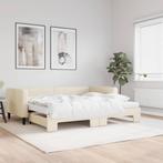 vidaXL Slaapbank met onderschuifbed en matrassen 90x200 cm, Verzenden, Nieuw