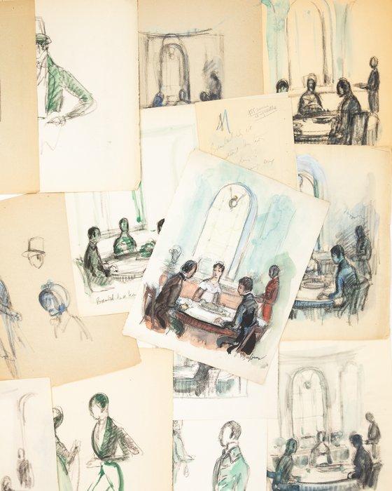 GOETHE / Émilien Dufour - 155 Dessins & Aquarelles originaux, Antiek en Kunst, Antiek | Boeken en Manuscripten