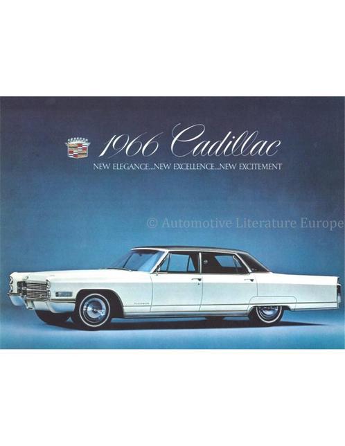 1966 CADILLAC PROGRAMMA BROCHURE ENGELS, Boeken, Auto's | Folders en Tijdschriften