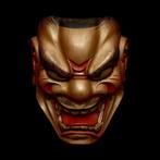 Japan Wooden Noh Mask of Shishiguchi   - sculptuur Hout