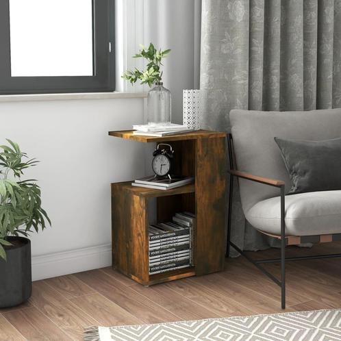 vidaXL Bijzettafel 36x30x56 cm bewerkt hout gerookt, Huis en Inrichting, Tafels | Bijzettafels, Nieuw, Verzenden