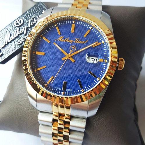 Mathey-Tissot - Cyclops Loupe - Sun Bezel - 18K Gold - Swiss, Handtassen en Accessoires, Horloges | Heren