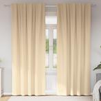 vidaXL Gordijnen met gordijnen 2 pcs Crème 260 x 140 cm, Huis en Inrichting, Verzenden, Nieuw