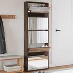 vidaXL Schoenenkast met spiegel 5-laags 63x17x169,5 cm, Huis en Inrichting, Kasten | Schoenenkasten, Verzenden, Nieuw