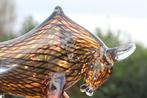 sculptuur, glass bull art - 23 cm - Glas