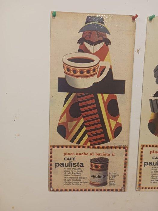 Lavazza - Armando Testa - Reclamebord (3) - Lavazza 1970 -, Antiek en Kunst, Antiek | Wandborden en Tegels