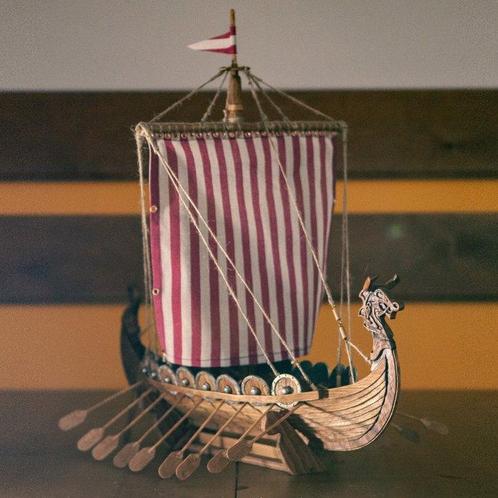 Carver Mind 1:38 - Navire miniature - Viking Longship -, Hobby en Vrije tijd, Modelauto's | 1:5 tot 1:12
