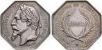 Oktogonaler zilverjeton o J Frankreich Napoleon Iii 1852-..., Verzenden