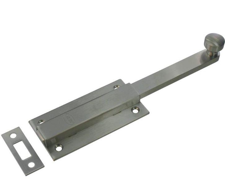 Grendelslot plat 200 mm rvs, Doe-het-zelf en Bouw, Hang- en Sluitwerk, Klink of Kruk, Nieuw, Overige materialen