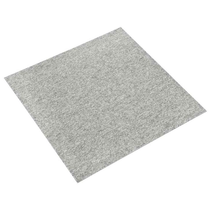 vidaXL Tapijt 20 pcs Lichtgrijs 50 x 50 cm 100%, Maison & Meubles, Ameublement | Tapis & Moquettes, Envoi