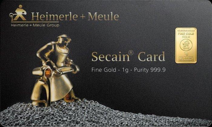 3 gram - Goud .999 - Heimerle + Meule - Verzegeld, Postzegels en Munten, Edelmetalen en Baren