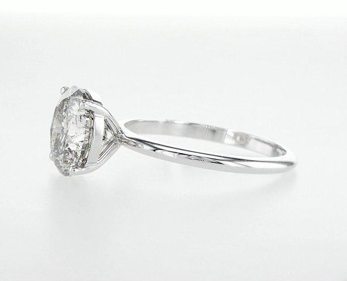 Zonder minimumprijs - Ring - 14 karaat Witgoud - 3.01ct. tw., Handtassen en Accessoires, Ringen