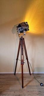 Theaterlamp - Aluminium, Messing, Hout, Metaal, Glas, Antiek en Kunst