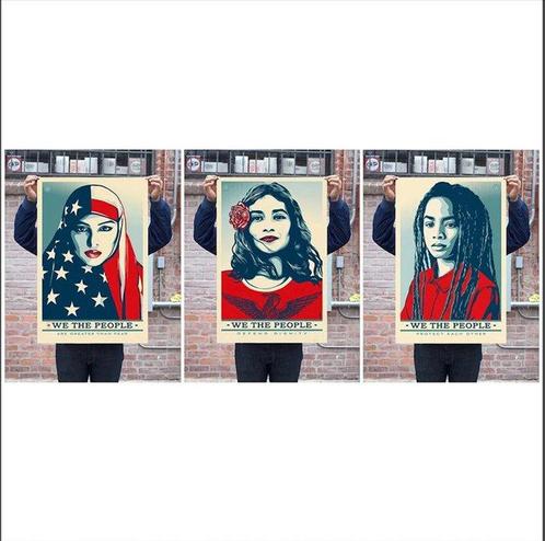 Shepard Fairey (OBEY) (1970) - We the People Print Set, Antiek en Kunst, Kunst | Schilderijen | Modern