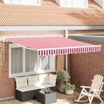 vidaXL Handmatige Inklapbare Ligbed Rood en Witte Streep, Tuin en Terras, Verzenden, Nieuw