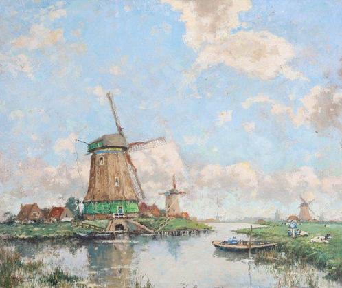 Henri Cassiers (1858-1944) - Poldergezicht, Antiek en Kunst, Kunst | Schilderijen | Klassiek