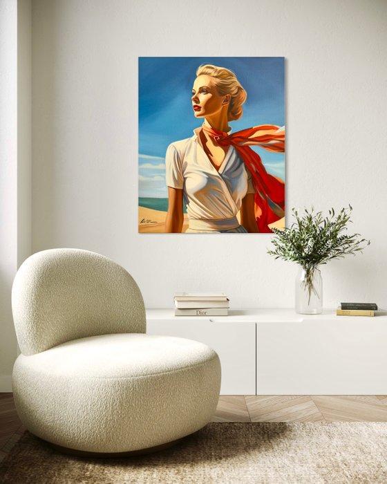 L Anton - L’invitée, Antiek en Kunst, Kunst | Schilderijen | Modern