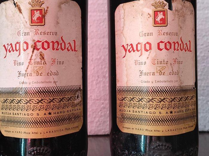1962 Rioja Santiago, Gran Fino Enologica x2 & Yago Condal,, Verzamelen, Wijnen