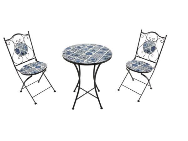Veiling - AXI Amélie Bistroset Mozaïek Delfts Blauw, Tuin en Terras, Tuinsets en Loungesets