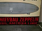 Oud emaille reclamebord luftschiff zeppelin - Panneau -