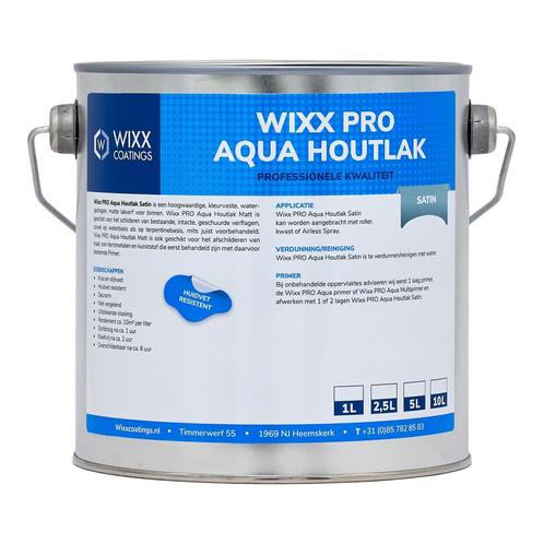 Wixx PRO Aqua Houtlak Satin RAL 7016 | Antracietgrijs 10L, Bricolage & Construction, Peinture, Vernis & Laque, Envoi